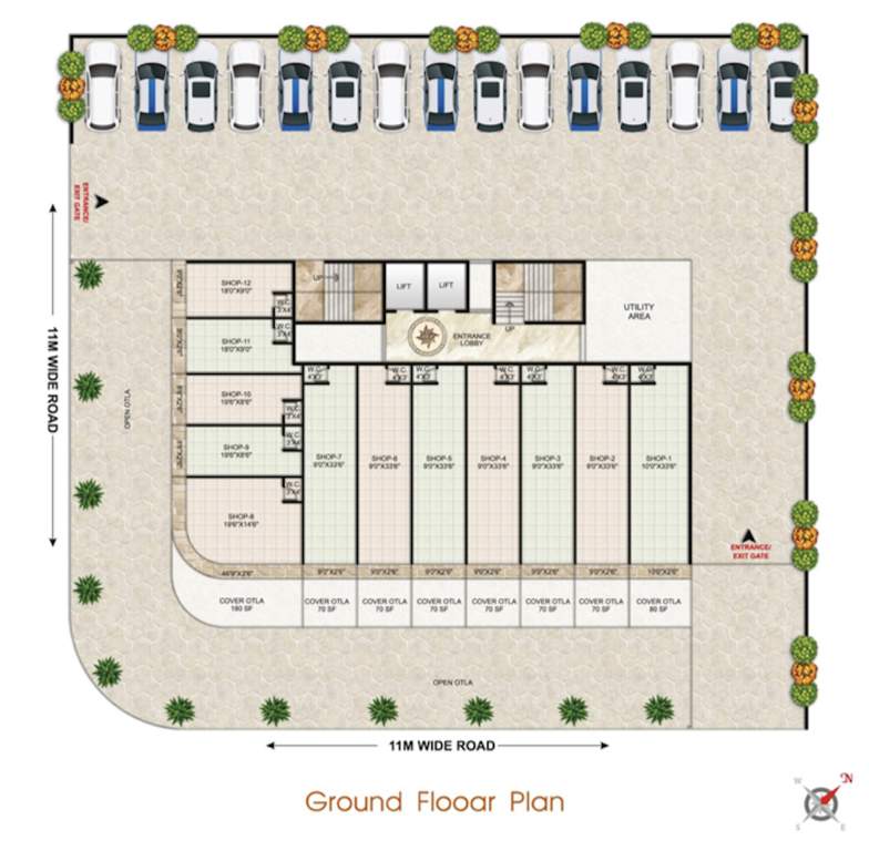  shiv shankar residency Shiv Shankar Residency Cluster Plan for ground Floor