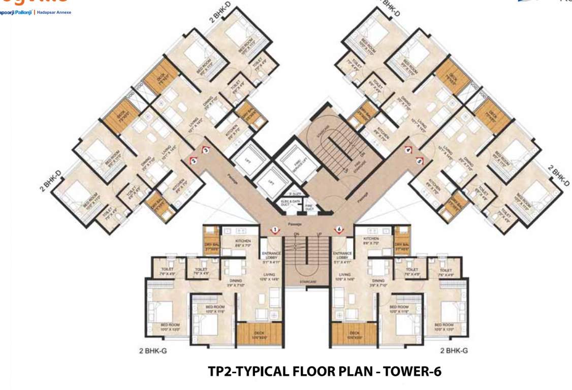 joyville hadapsar annexe Tower 1 Cluster Plan