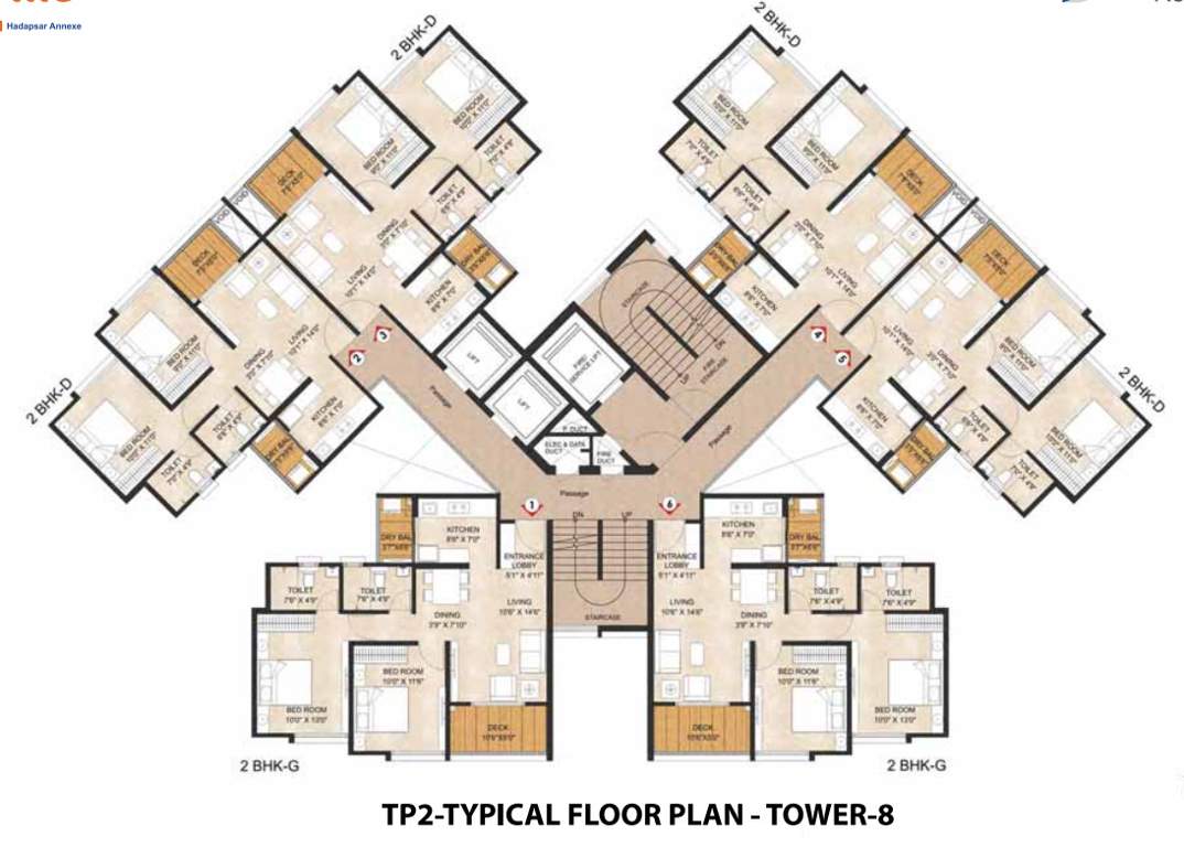 joyville hadapsar annexe Tower 11 Cluster Plan