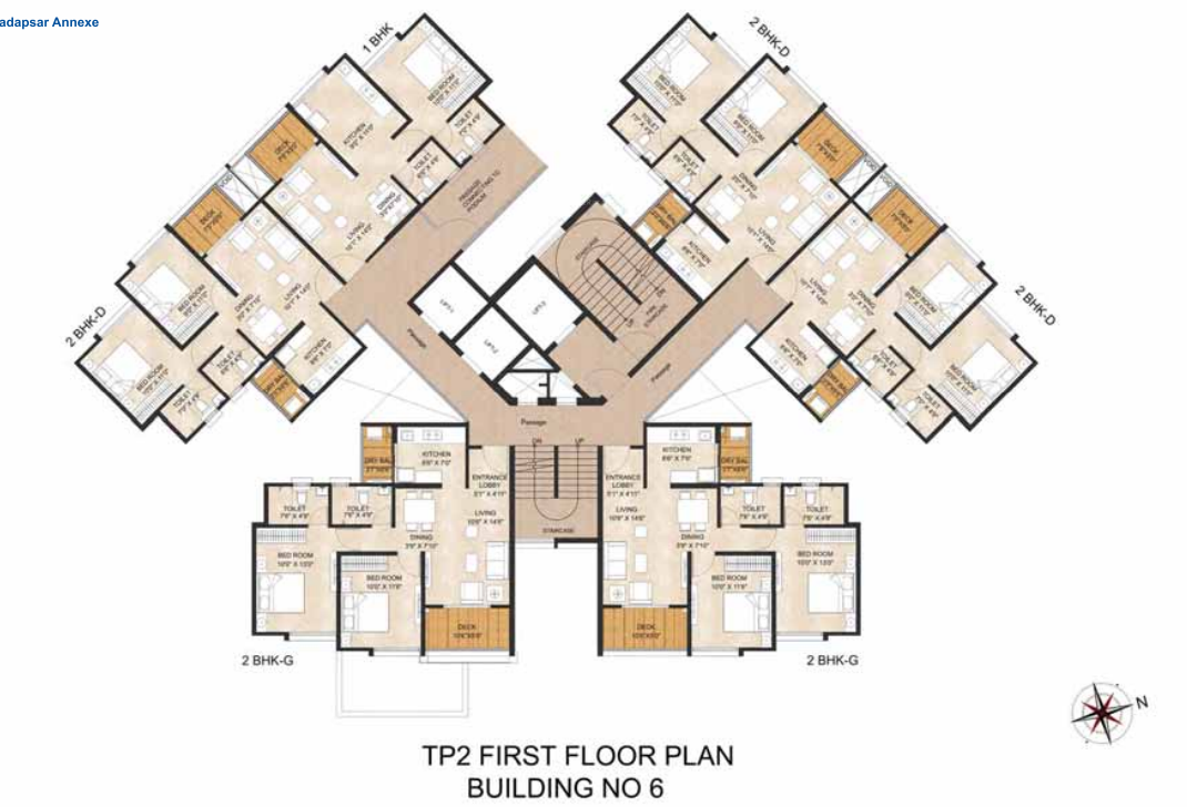 joyville hadapsar annexe Tower 2 Cluster Plan
