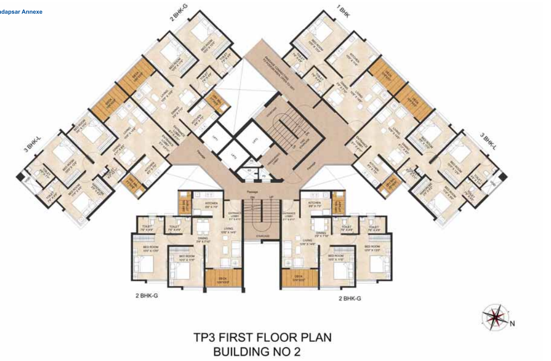 joyville hadapsar annexe Tower 3 Cluster Plan