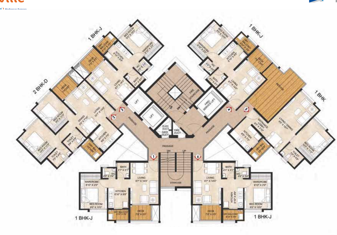 joyville hadapsar annexe Tower 8 Cluster Plan