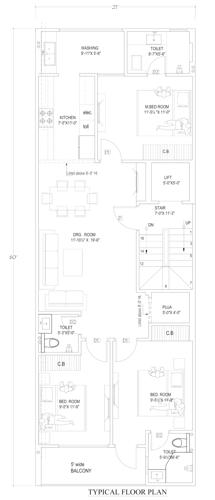  homes-6 Property Linkers Homes 6 Cluster Plan from 1st to 4th Floor