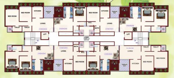  jijai-angan Building No 01 Cluster Plan