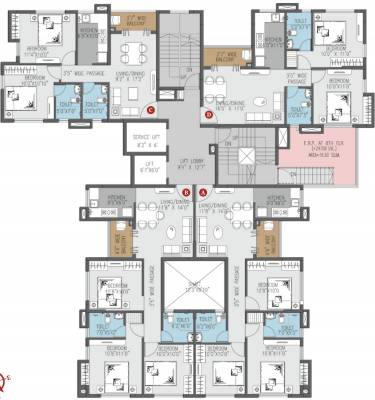  veda Atharva Cluster Plan From 1st To 12th Floor
