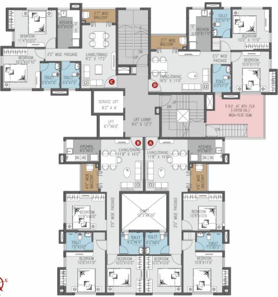  veda Atharva Cluster Plan From 1st To 12th Floor