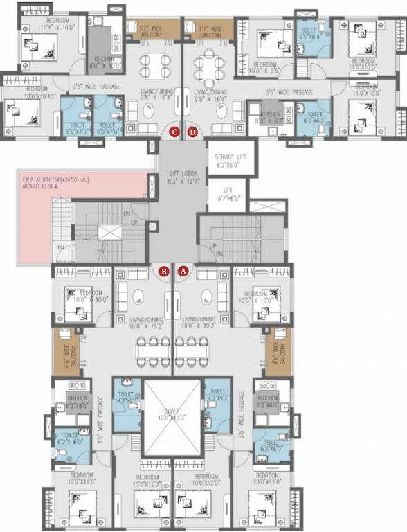  veda Rig Cluster Plan From 1st To 12th Floor