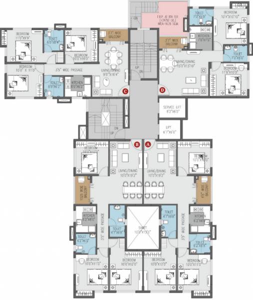  veda Yajur Cluster Plan From 1st To 12th Floor