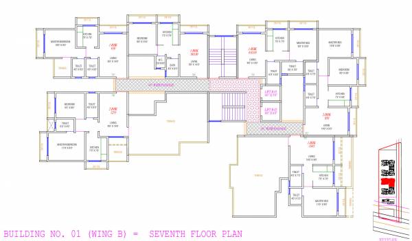  glenone Wing B Cluster Plan for 7th Floor