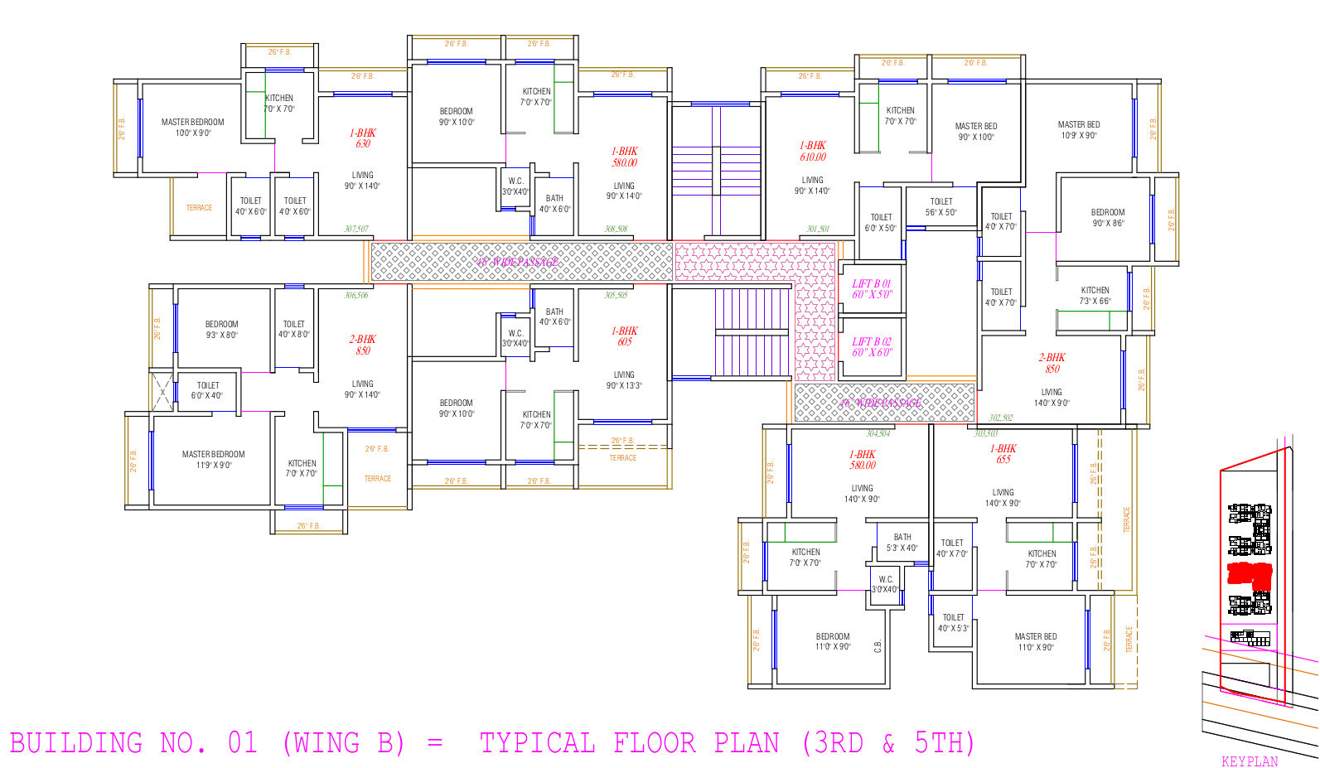  glenone Wing B Odd Cluster Plan