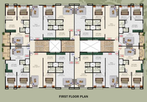  kusum-mangal Cluster Plan for 1st Floor