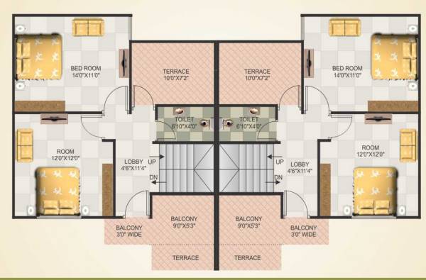  shriram-parisar-ii Cluster Plan for 1st Floor