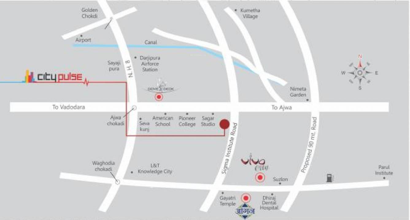 milestone city pulse Location Plan