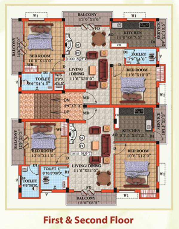  jasmine Cluster Plan From 1st To 2nd Floor