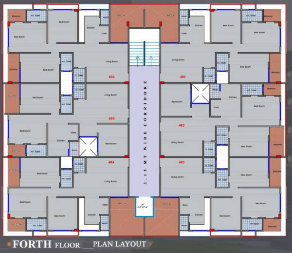  vihar-eternity Vihar Eternity Cluster Plan for 4th Floor