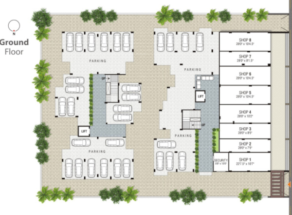  sparsh-procon-sahjanand-royal Cluster Plan for ground Floor