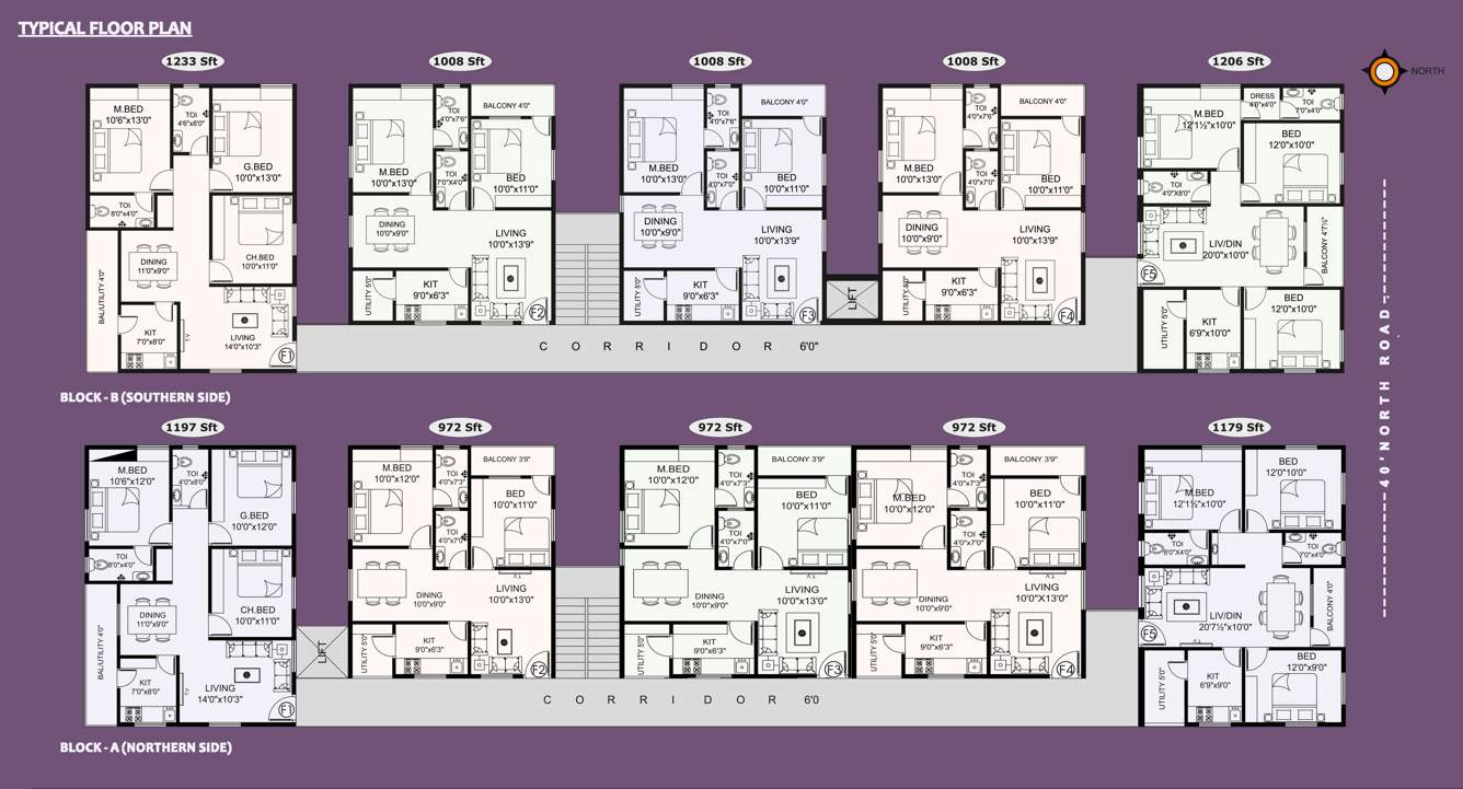  shree anjali geetanjali towers Typical Cluster Plan