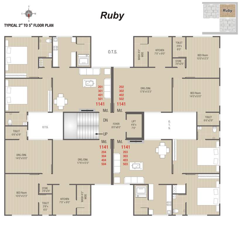  home maker advait Ruby Cluster Plan