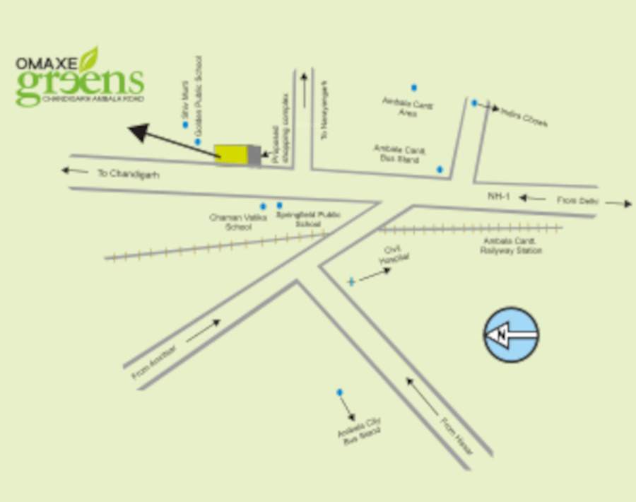  omaxe greens gt 4 Location Plan