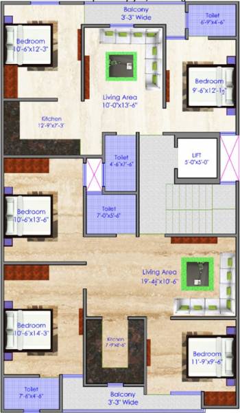 Cluster Plan globe-homes-3 Cluster Plan