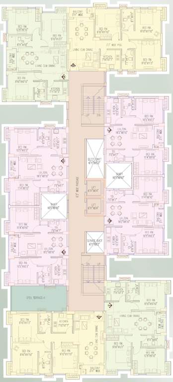  city birati Tower B Cluster Plan From 1st To 8th Floor