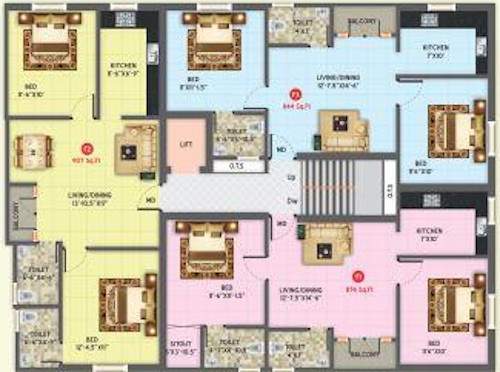  sri thandapani Sri Thandapani Cluster Plan For 1st Floor