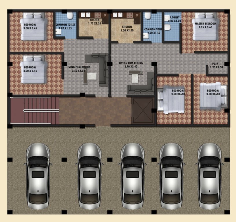 chitra hari apartment Chitra Hari Apartment Cluster Plan for ground Floor