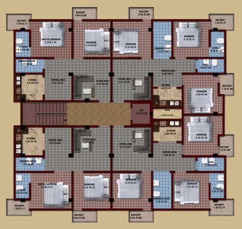  chitra-hari-apartment Chitra Hari Apartment Cluster Plan from 1st to 3rd Floor