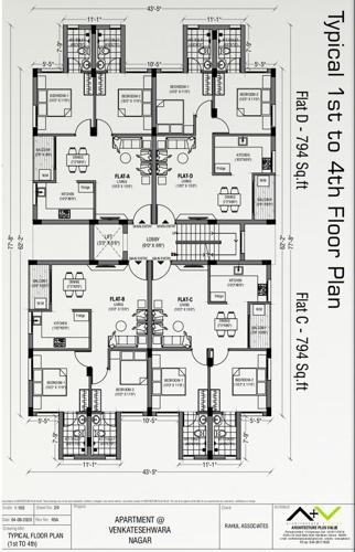  nandi-gardens Nandi Gardens Cluster Plan from 1st to 4th Floor