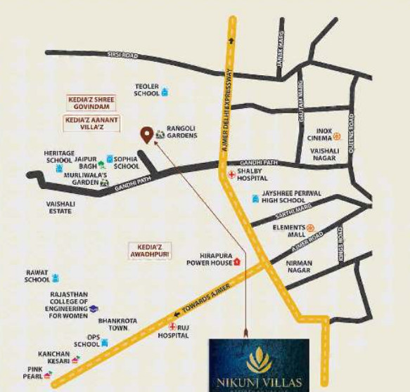  nikunj-villas Location Plan