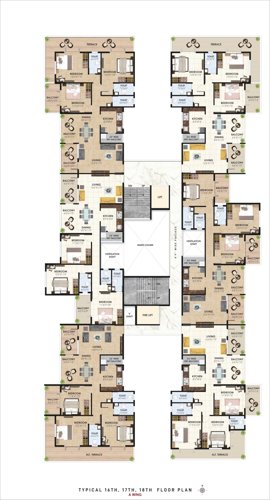  shree-hari-krushna-heights Wing A Residenital Cluster Plan for 12th Floor