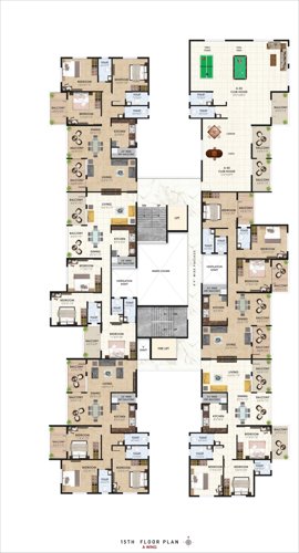  shree-hari-krushna-heights Wing A Residenital Cluster Plan for 13th Floor