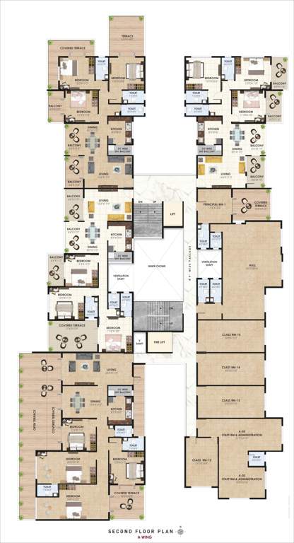  shree hari krushna heights Wing A Residenital Cluster Plan for 3rd Floor