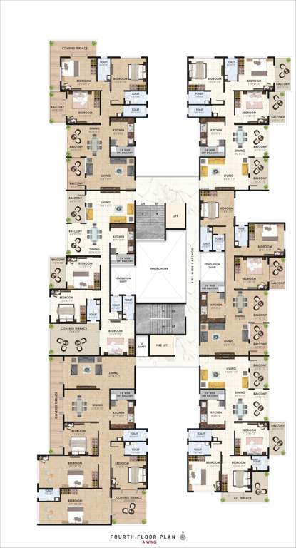  shree hari krushna heights Wing A Residenital Cluster Plan for 5th Floor
