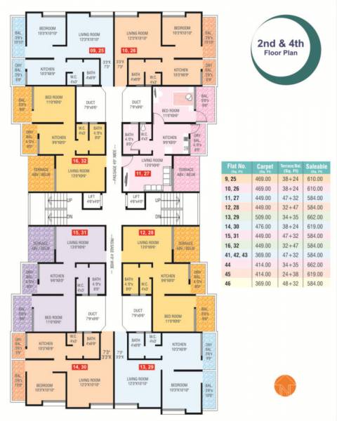  mayuri-residency Typical floor plan for 2 and 4th floor