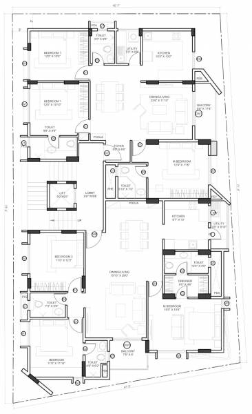  jp-central Unity JP Central Cluster Plan from 1st to 4th Floor