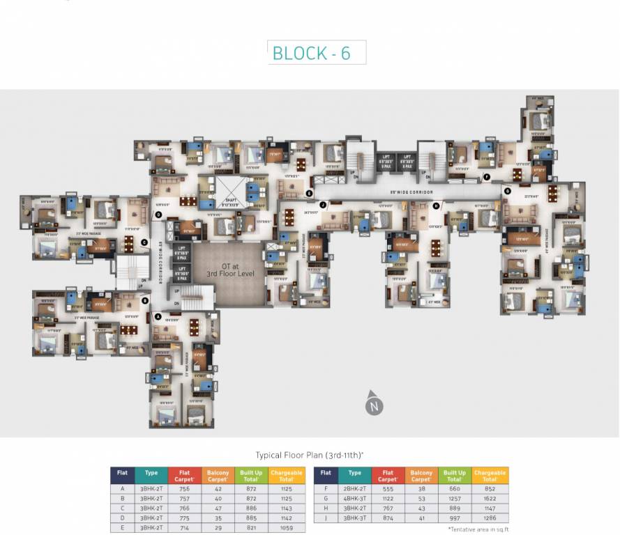  windmere phase ii Block 6 Typical Cluster Plan for 3 to 11 floors