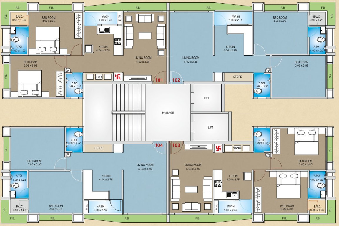 the address A And B Typical Cluster Plan