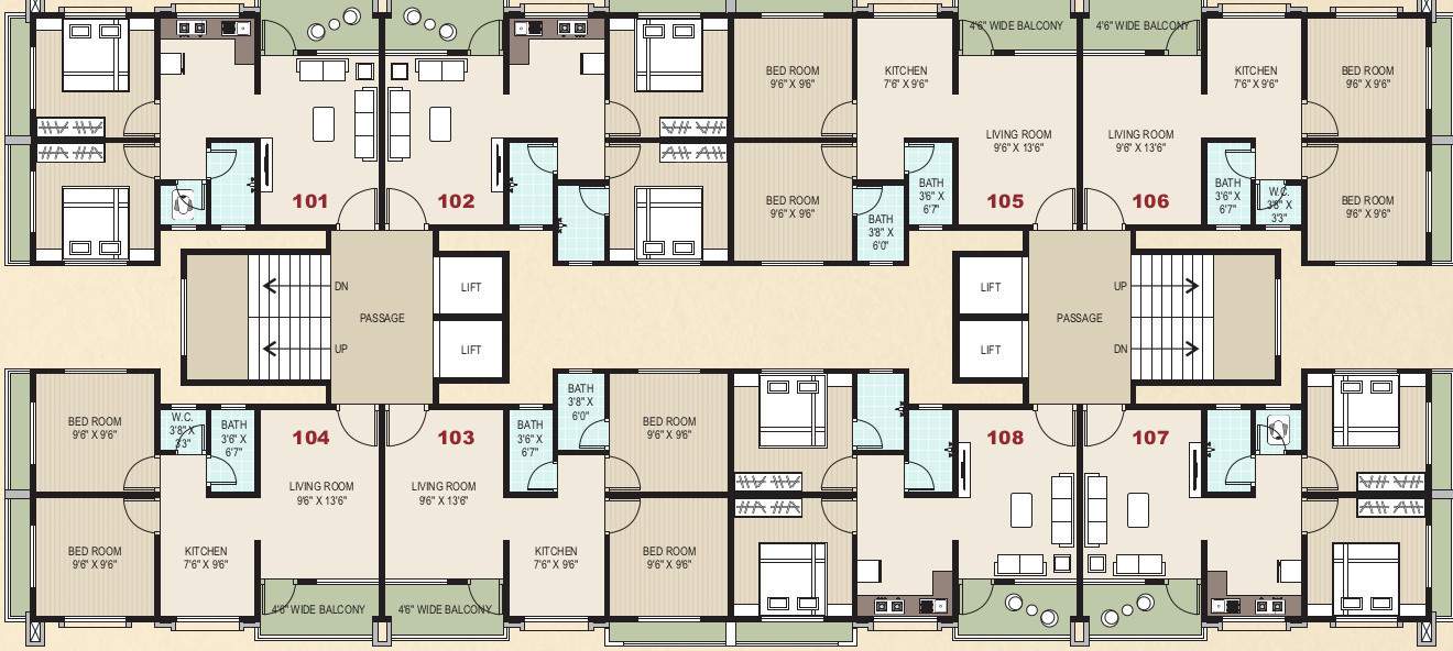  shashidhwar Block C Cluster Plan From 1st To 7th Floor