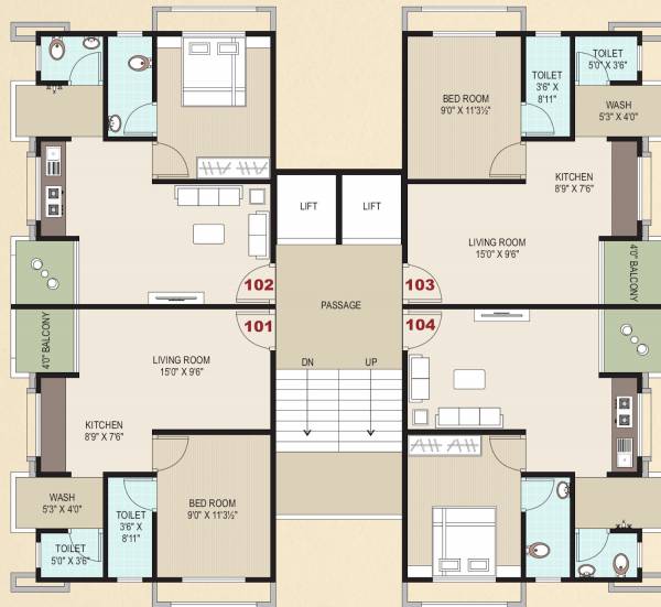 Block D Cluster Plan From 1st To 7th Floor shashidhwar Block D Cluster Plan From 1st To 7th Floor