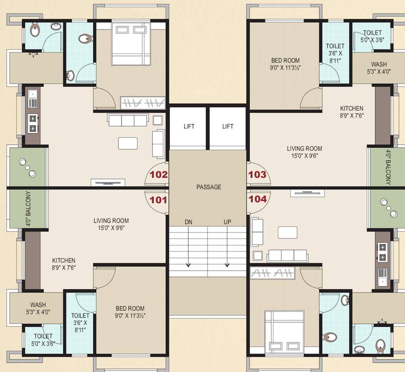  shashidhwar Block D Cluster Plan From 1st To 7th Floor