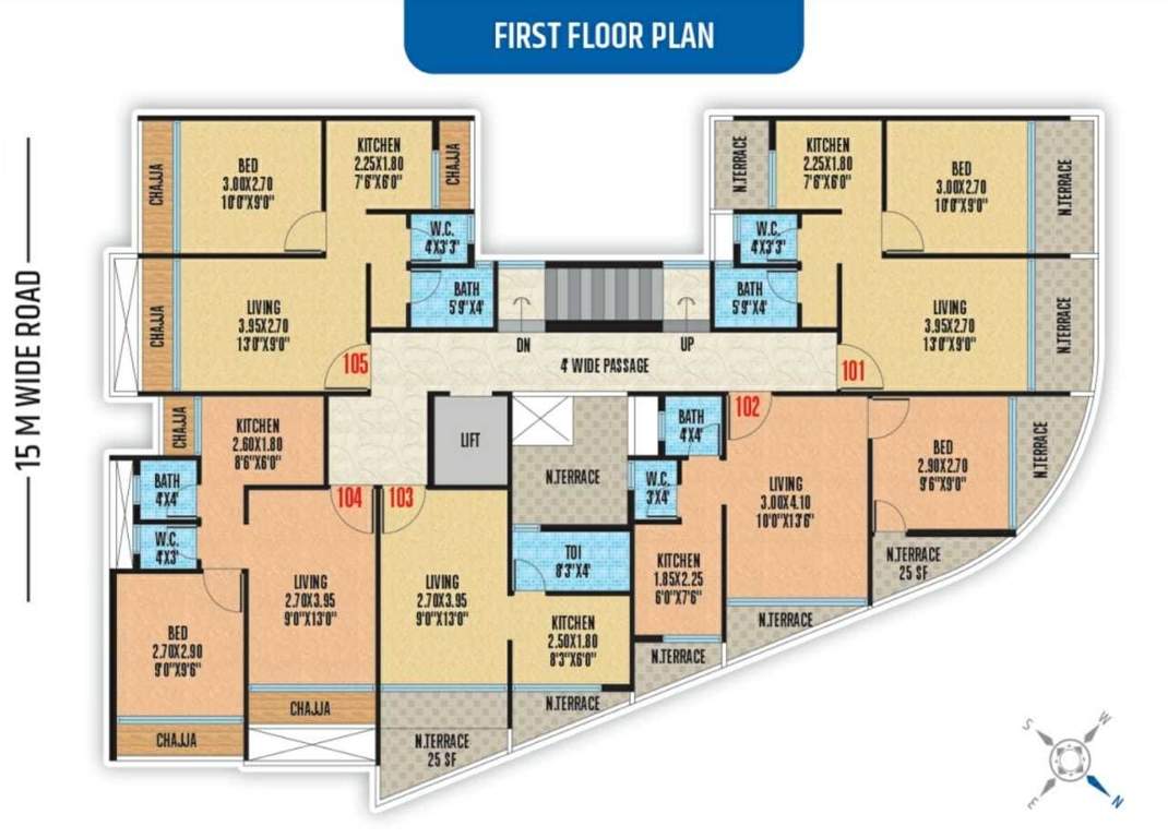  shree ambika aangan Shree Ambika Aangan Cluster Plan for 1st Floor