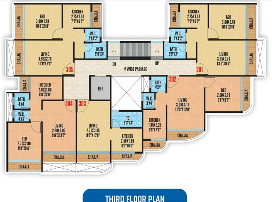  shree ambika aangan Shree Ambika Aangan Cluster Plan for 3rd Floor