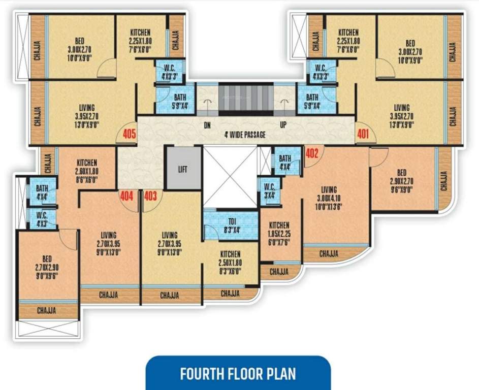  shree ambika aangan Shree Ambika Aangan Cluster Plan for 4th Floor