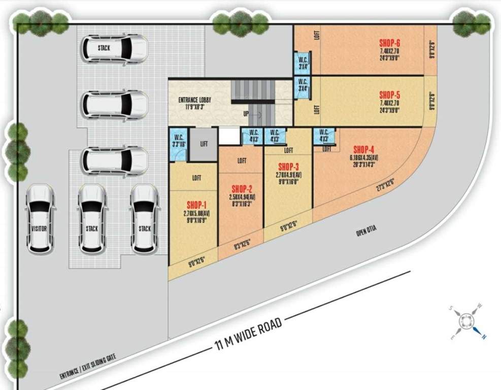  shree ambika aangan Shree Ambika Aangan Cluster Plan for ground Floor