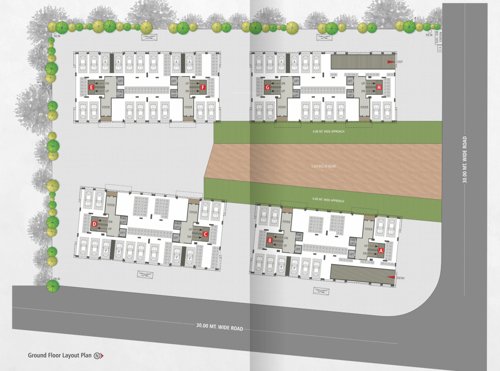  kiran-avenue Tower A Cluster Plan for ground Floor