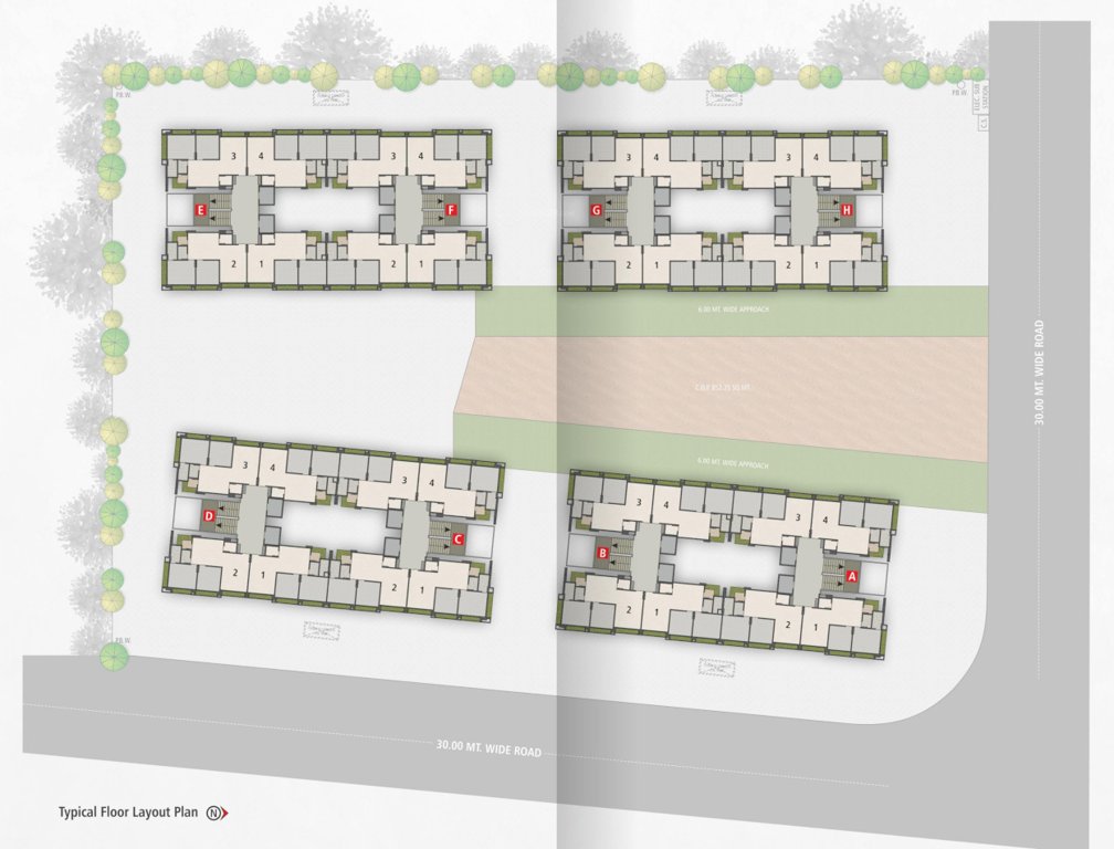  kiran avenue Tower E Cluster Plan from 1st to 12th Floor