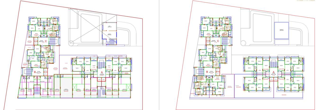  magnate icon A,B,C Cluster Plan From 1st To 2nd Floor