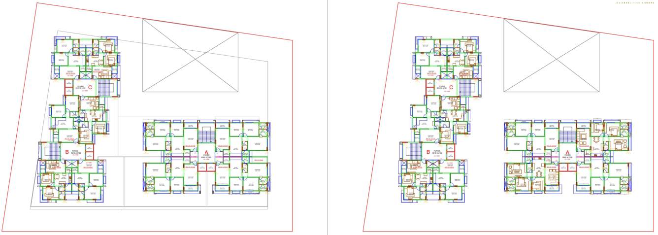  magnate icon A,B,C Cluster Plan From 3rd To 4th Floor