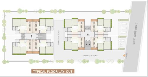  sharnam-56 Tower A Cluster Plan from 1st to 7th Floor